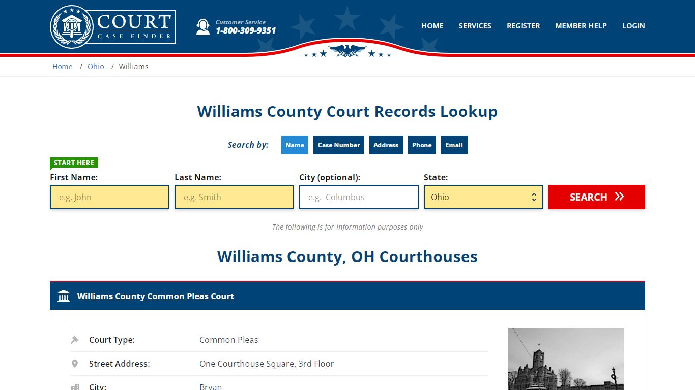 Williams County Court Records | OH Case Lookup